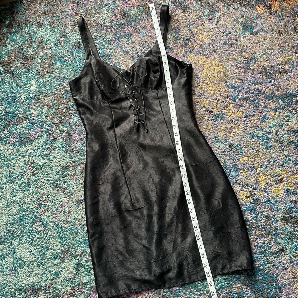 🦇Vintage Y2K Halloween Gothic Paris Laceup Dress🦇 - Picture 12 of 16